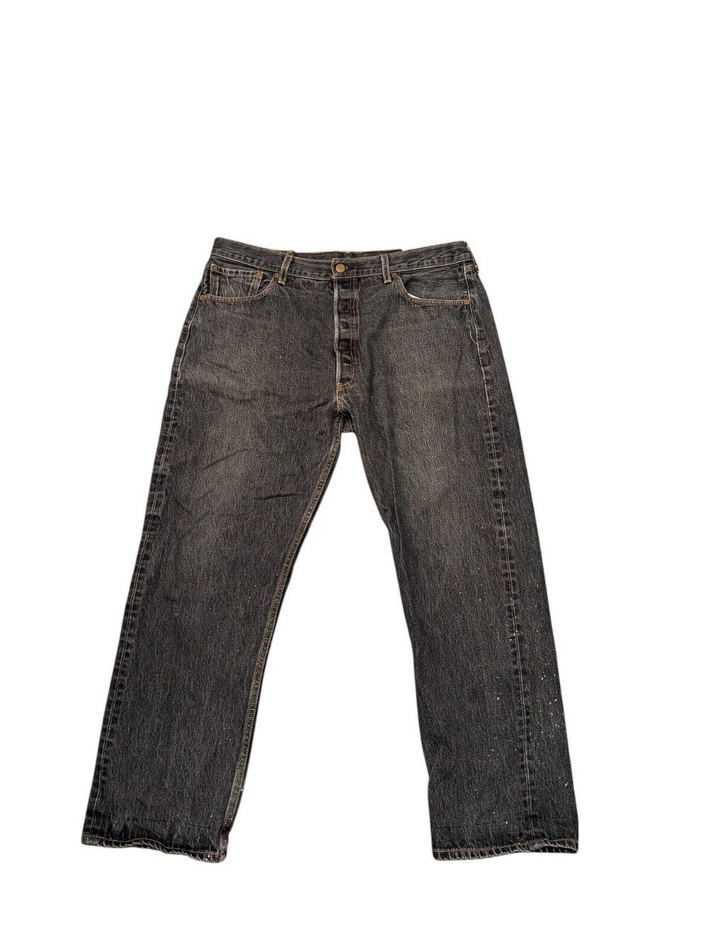 Levi's 501 Original Fit Jeans Men's 39x30 Black Button Fly Straight Denim